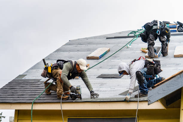 Professional Storm Damage Roof Repair technician working in Corolla, NC
